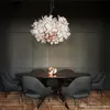 Nordic Creative Crystal kroonluchter hanglampen gecontracteerde lampen, moderne romantische kunst restaurant droplight, drie kleuren verstelbaar