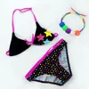 Baby star print Swimsuit 2018 new summer kids swimwear printing Boutique girls Bikinis 3 colors without necklace C3781