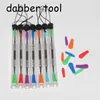 100pcs Smoking Wax dabbers Dabbing tools with silicone tips 120mm glass dabber tool Stainless Steel Pipe CleaningTool and Plastic Tubes