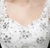 Livraison gratuite robe de mariée 2018 vestido de noiva blanc princesse robes de mariage paillettes à lacets robes de mariée robe de bal de mariée