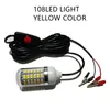 Zanlure 12V 15W / 21W Deep Drop Underwater 48/108 LED Fiske Ljus utomhus Gul / Blå Fiskfinnare Lampa, Bärbara lyktor