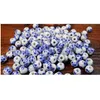Xinyao 50 pcs / lote 10mm grande grande buraco cerâmico grânulos flor azul e branco porcelana beads artesanais diy jóias fazendo acessórios
