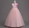 Robes de princesse pour filles européennes et américaines, broderie de fleurs en gaze, modèles de robe de mariée pour enfants, robe formelle pour anniversaire Dinn8231344