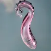 30mm Rosa Pyrex vetro dildo pene artificiale cristallo falso plug anale massaggiatore prostatico masturbarsi giocattolo del sesso per adulti donne gay uomini S5601341