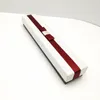 27st rektangulär vit + röd armband halsband hängsmycke smycken smycken låda presentförpackning 200x40 x30mm "mode