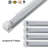 V-Shaped 3ft 4ft 5ft 6ft 8ft Cooler Door Led Tubes T8 Integrated Led Tubes Double Sides SMD 2835 Led Fluorescent Light 25-pack