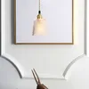 Nordic Bedroom Bedside Pendant Light Modern Corridor Diamond Glass Hängande lampa 2 m Ledningar Bar Counter Pendant lampa