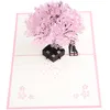 Cherry Blossoms Biglietto di auguri 3D Flower Romantic pop -up biglietti di auguri di matrimonio Card Card Card per Valentine0394539867