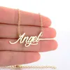 Ali name necklaces pendant Custom Personalized for women girls children best friends Mothers Gifts 18k gold plated Stainless steel
