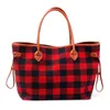 Classic Red Buffalo Plaid Travel Bag 25pcs Lot US Warehouse Flannel Red Checked Endless Tote Large Capacity Outdoor Duffel Bags Xmas Carry Purse DOMIL106-377