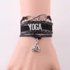 7 Chakra Infinity Love Yoga Bransoletka Hatha Medytacja Joga Ohm Asana Sport Charm Mężczyźni Bransoletki Bransoletki