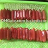 Facetado Red Smelt Quartz Crystal Wand Point Double Termined Quartz Reiki Meditação Meditação Magical Wand Tusk Spike Cura não perfurada CR202Y