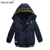 2-5T Fashion 2017 Winter Jacket For Boys Parkas Children Outerwear Coat Hooded Jacket Kids Warm Cotton-Padded Clothes Boy