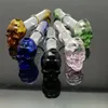 Цветные одноприродные черепа стеклянный дым установлен стеклянный водный кальян ручки