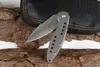 Новое прибытие серый флиппер складной нож Damascus Steel Blade TC4 Titanium сплав ручка на открытом воздухе в походы