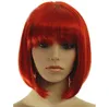 Heißer verkaufen Mode kurze rote geradlinige Rangsblock Bob Damen-Dame-Haar-Perücke-Perücken + Kappe