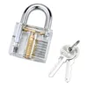 Transparent Visible Padlock Practice Lock allows you to see how the moving parts work and how the pins work when a key is inserte7130638