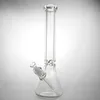 Glasvatten bongs tjock glas bong handblåst glas vattenrör bong 9mm 14 tum super tungt glas rör 14mm manlig gemensam glas vetenskapliga stora bongs för rökning