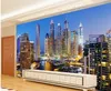 Güzel Dubai gece görünümü oturma odası duvar 3d duvar kağıdı tv zemin için 3d duvar kağıtları