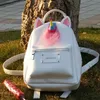 Horn Unicorn Backpack Grafea Day Pack Nice Girl School Bag Pu 가죽 팩 사행 품질 품질 배낭 스포츠 학교 가방 야외 데이 팩 3565