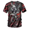 Ujwi quente 7xl camisetas Dragão de prata masculino crânio 3d impressão t camisa homens o-pescoço vestuário de verão quadril hop atacado dropshipping