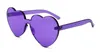 Kalp Şekli Güneş Gözlüğü Bir Adet Çerçevesiz Kadın Güneş Gözlükleri Şeker Renkler Lensler 11 Renk Toptan Gözlük