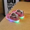 Crianças Brilhantes Sapatilhas Meninos Meninas Meninos Sapatos de Luz LED Criança Anti Slip glitter Lantejoulas Esportes Sapatos Casuais