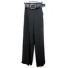 Plus Size S-2XL Women's Pants New Female Wide Leg Office Pants High Waist Lady Straight Loose Black Trousers Hot B7N907A1