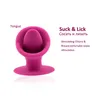 Vibrador de lengua Meselo Suck Lick 10 Modo Juguetes sexuales para mujeres Masturbator Control remoto Nipple Clitoris Estimulador USB Cargo C18111501