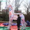 Parade Performance Animal Inflatable Painted Horse Custom Coloured Horse with Printing for Advertisement