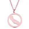 US-karta Kalifornien Stater Hängsmycken Halsband Hjärta Kalifornien Charm Land Necklace Rose Gold Rostfritt stål Kärlek Hemstad Smycken Partihandel