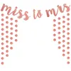 Rose Gold Glitter Banner Bachelorette Han Party Cheers Bitches Miss To Mrs She Said Yaaas Banner Wedding Bridal Party Decoration