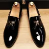 Nieuwe mode puntige teen jurk schoenen mannen loafers octrooi leer oxford schoenen voor mannen formele mariage trouwschoenen