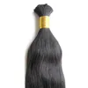 Varm försäljning 8a obearbetat brasilianskt hår rakt mänskligt hår bulk för flätning 100g naturligt svart hår
