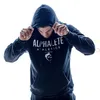 2018 Nieuwe Hot Mannen Hoodies Sweatshirts Hoge Kwaliteit Alphalete Afdrukken Hoodie Fitness Bodybuilding Merk Kleding Katoen 3 Kleur