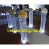 decoration acrylic crystal Candle Holders Flower Vase Rack Candle Stick Wedding Table Centerpiece Event Road Lead Candles Stands best0147