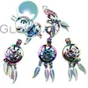 20x CC791 Rainbow Color Dream Casher Heart Infinity 8 Beads Cage Office Oil Diffuser Oyster Pearl Cage Locket Pendant1359436