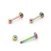 Punk 16G Stainless Steel Lip Piercing Bar Ball Labret Ring Stud Ear Tragus Chin Body Jewelry 6 8 10 12mm175E