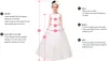 2019 New Arrival Tutu Ball Suknia Kwiat Girl Sukienki Square Pink Tulle Princess Handmade Kwiaty Długość Piętro Długość Urodziny Dresses