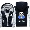 undertale costumes thickness hoodies adult velvet baseball sweatshirts sans men winter jacket hat coat