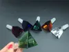 Heady colored Triangle Glass bowls Taças para fumar Bacia de tubos de água de vidro 14mm 18mm macho bong tigela tigela de vidro de alta qualidade para borbulhador