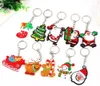 free shipping Fashion 10pcs/lot Key Chain Christmas Tree Decorations Cartoon Children's Gift Pendant PVC