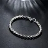 New round Bracelet - added brand sterling silver plated bracelet ; New arrival fashion men and women 925 silver bracelet SPB157