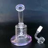 Mini Glass Bongs Small Dab Rigs Inline Percolator Water Pipe 6 Inch Thick Bong with 4mm Quartz Banger CS1811335067