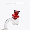 Smoking Accessories Colored Duck Bear carb cap 10mm 14mm Quartz Banger 45degree for Thermal Nails Glass Bong Dab Oil Rigs