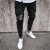 Nya Mode Män Jeans Slim Biker Zipper Denim Jeans Skinny Frayed Casual Pants Homme Byxor Man Jean Drop Shipping