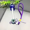 Novo cachimbo de fumante mini cachimbo de vidro bongs de vidro colorido forma de metal cor cor cor de corda colorida panela grande bolha