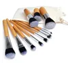 10st 11pcs Professionell makeupborstar Set Pulver Foundation Eyeshadow Lip Make up Brush Cosmetics Beauty Tool Kit med sminkväska i lager