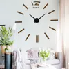 2018 Heißer Verkauf 3D Echtes Big Wall Clock Stürmischer Spiegel Aufkleber DIY Wohnzimmer Dekor große Wanduhr gehustere Mirroruhren