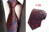 Cravate pour hommes cravate noire paisley affaires rayé haute densité fleur cravates ascot pour hommes rayures cravates chemise accessorie265V